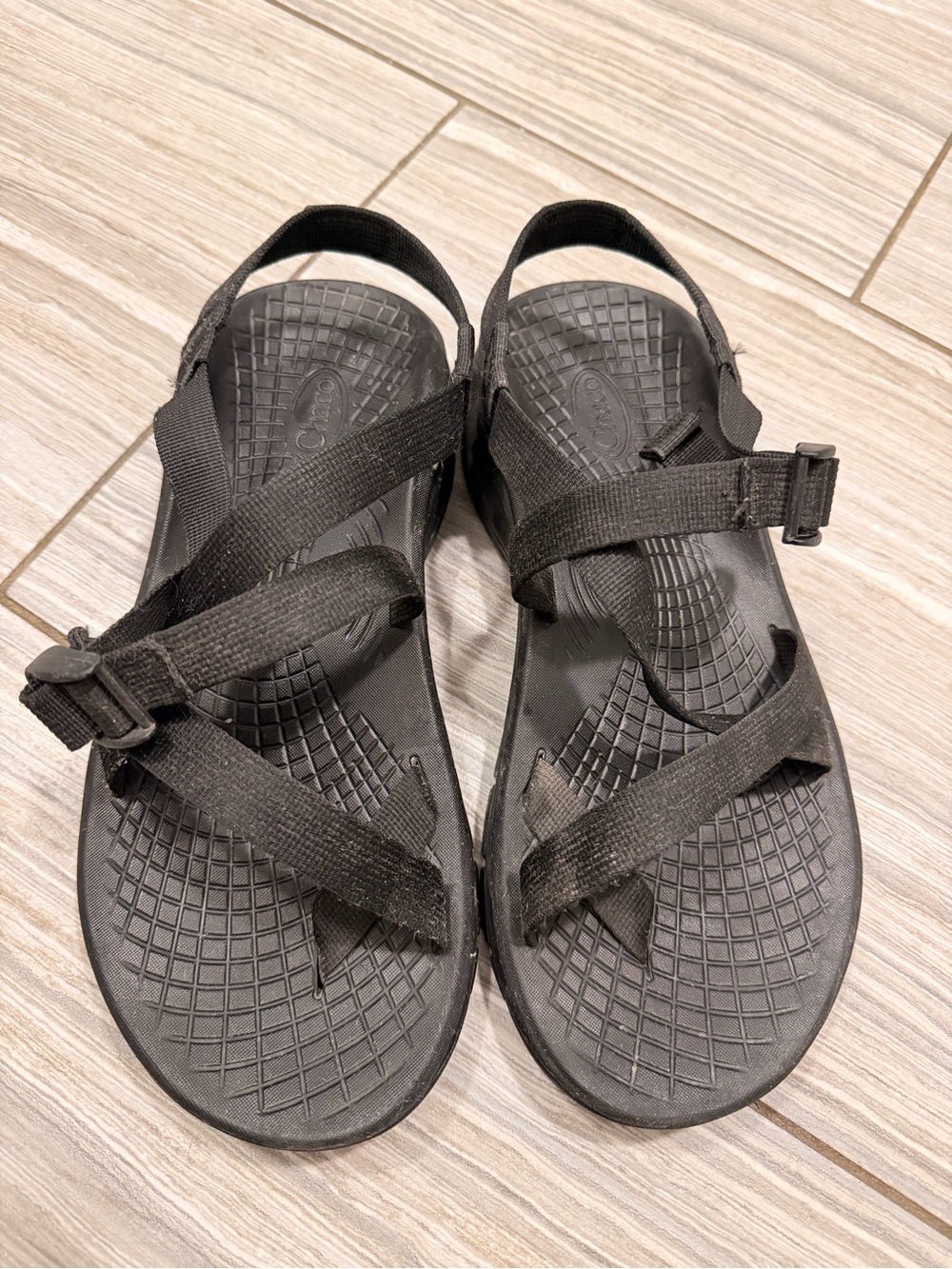 Chaco Men's Black Sport Sandals with Adjustable Straps